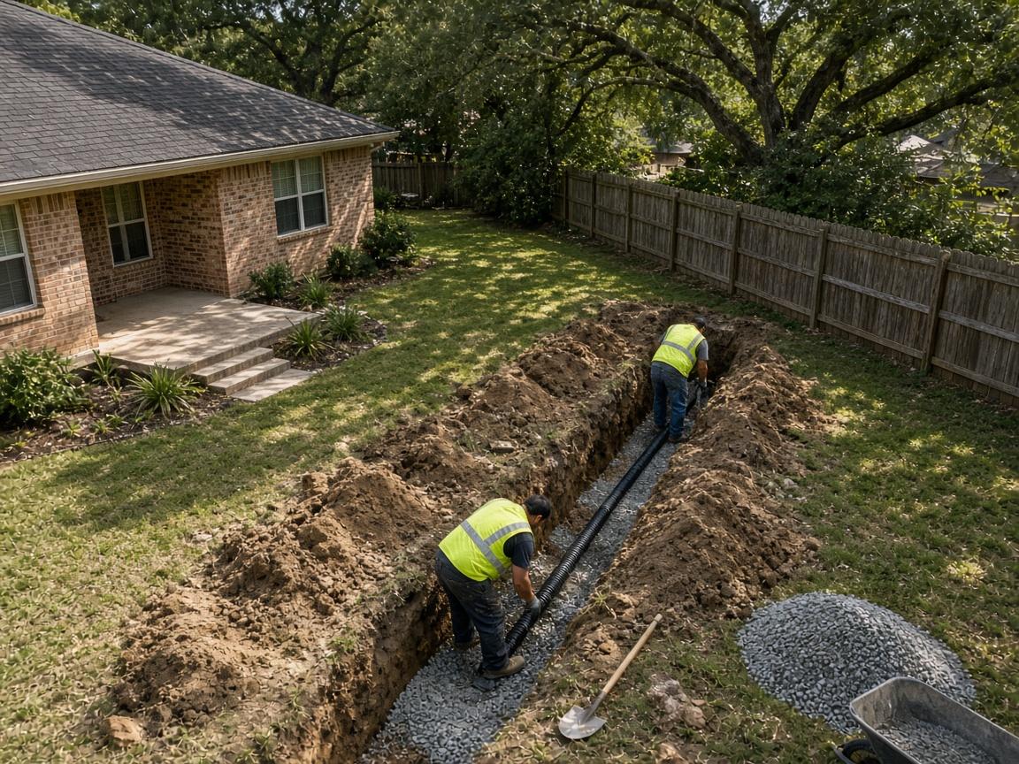 Drainage Solutions & French Drains in Austin